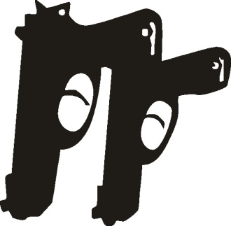 Наклейка пистолеты