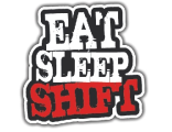 Наклейка Eat Sleep shift