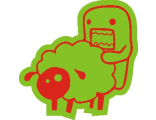 Наклейка Domo Kun love sheep