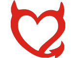 Наклейка сердце дьявола