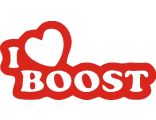 Наклейка i love boost