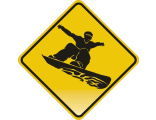 Наклейка сноубордист 001