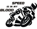 Наклейка speed is in my bloody