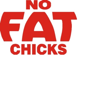 Наклейка no fat chicks 001