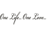 Наклейка одна жизнь одна любовь