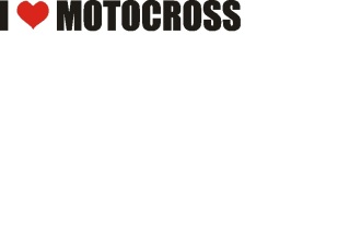 Наклейка i love motocross