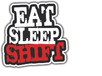 Наклейка Eat Sleep shift