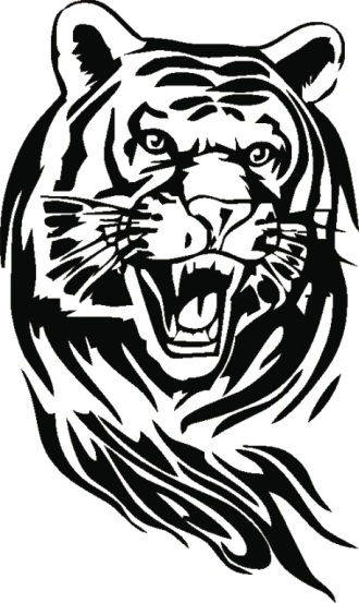 Наклейка тигр 005
