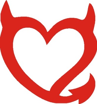 Наклейка сердце дьявола