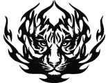 Наклейка тигр 11
