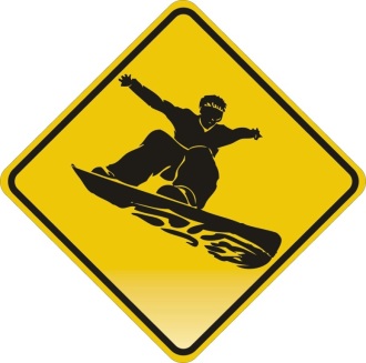 Наклейка сноубордист 001