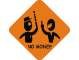Наклейка no money