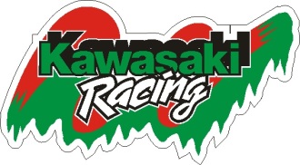 Наклейка kawasaki racing
