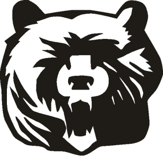 Наклейка медведь