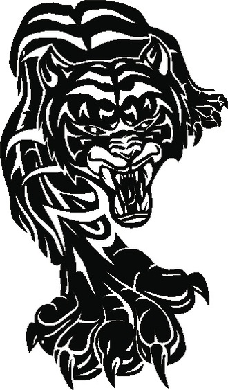 Наклейка тигр 013