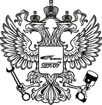 Наклейка герб субару