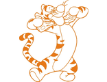 Наклейка тигра 001