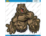 Наклейка медведь 004